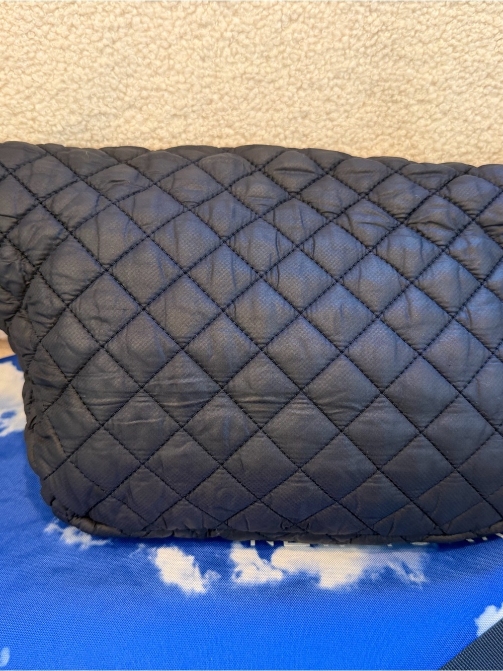 MZ WALLACE Crosby Swing Crossbody Navy with Gold Hardware - Picture 4 of 7